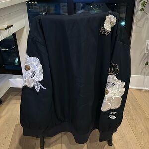 NEVER WORN. Oversized floral bomber jacket Size M